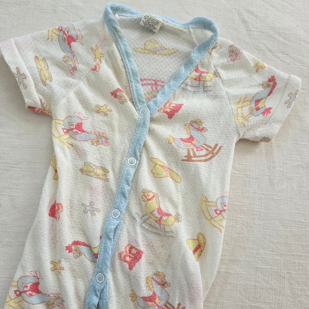 Vintage Cowboy Rocking Horse PJs 18 months